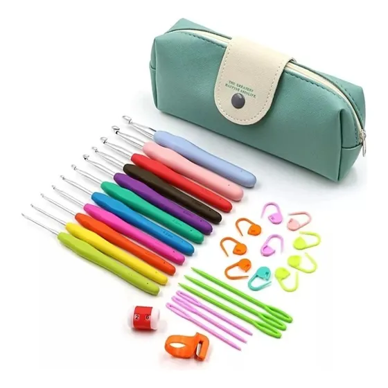 Set Crochet 30 Piezas St-sc30 Smart Tech Kit Agujas Silicona Costura