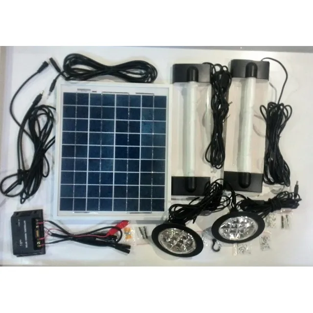 Kit  Solar  Incluida 4 Lamparas + Bateria Agm + Modulo Solar
