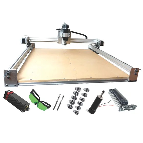 Router Cnc 6060  3 En 1 Spindle + Laser + Eje Rotativo / Msi