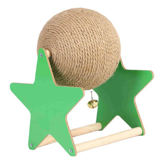 Juguete Rascador Para Gatos De Sisal De Madera, Medio Juguete Rascador Para Gatos De Sisal De Madera, Medio