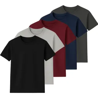 Kit 5 Camisetas Basica Algodão Lisas Gola Redonda Regular