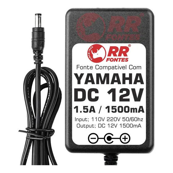 Fonte 12vdc Pra Teclado Yamahadgx-530 Psr-185 Dgx-6 Psr-185f