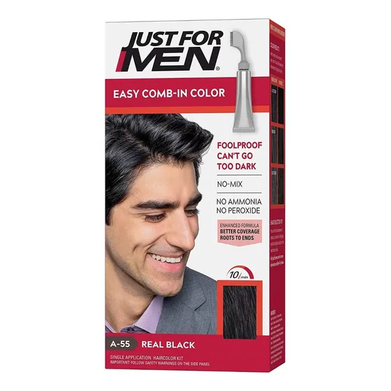 Just For Men Auto Stop, Tinte Para El Cabello Negro Tono 1 Negro