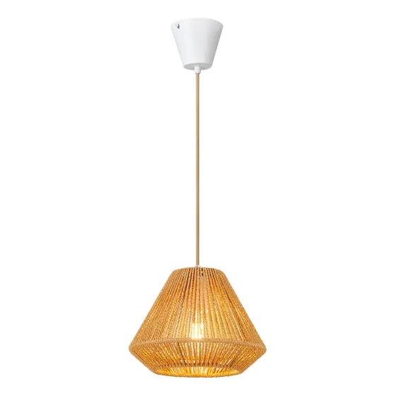 Lampara Colgante Tejida Fibra Sisal D24cm
