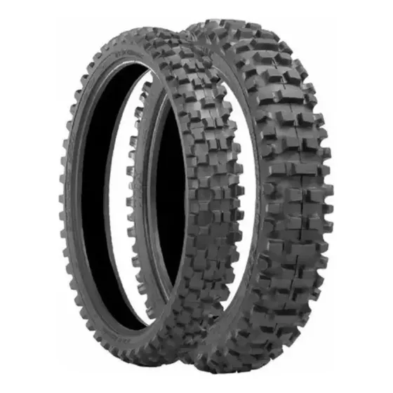 Par Pneu 100/90-17 + 90/90-19 Tmx Trilha C/c Bros Technic
