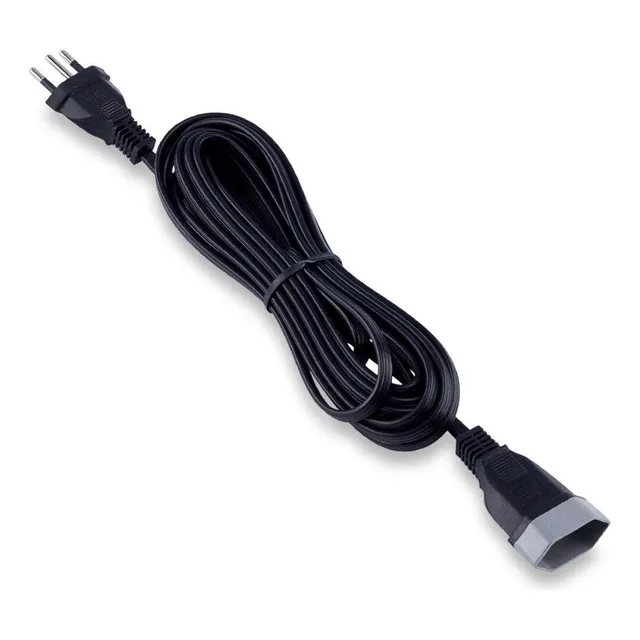 Cordão Prolongador Tripolar Preto 5 Metros Force Line