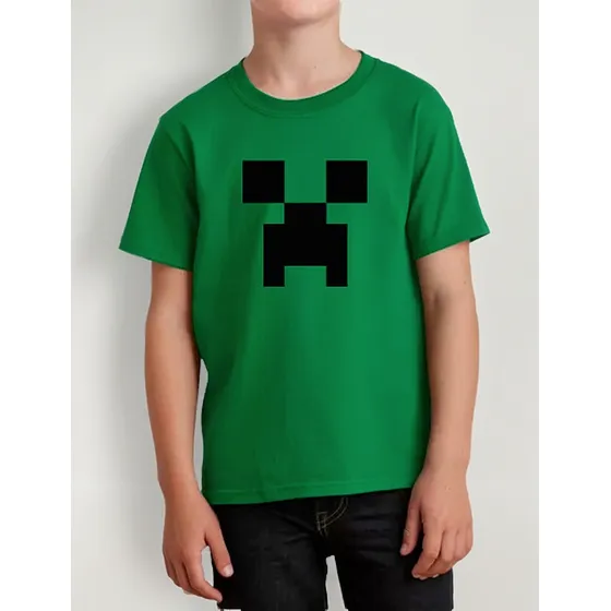 Remera Minecraft Videojuegos Niños