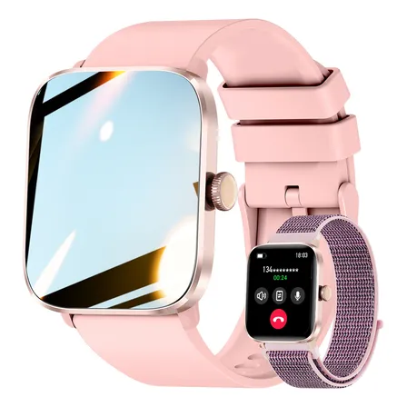 Smartwatch Esportivo Relógio Inteligente Chamadas Bluetooth Rosa Rosa Rosa