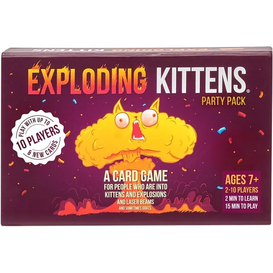 Juego De Cartas Exploding Kittens Asmodee Party Pack English Lujo