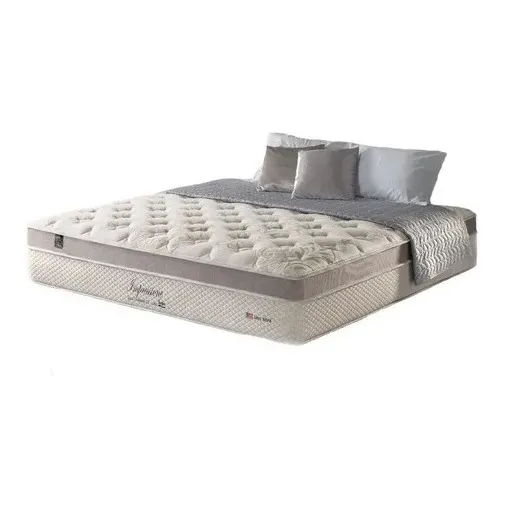 Colchão King Size De Mola Látex Visco + Base Box + Cabeceira
