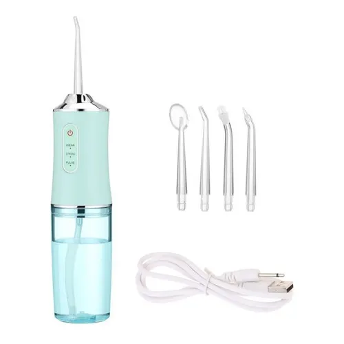 Limpador Oral Irrigador Bucal Jato de Agua Dentes Gengiva Lingua Cor Verde