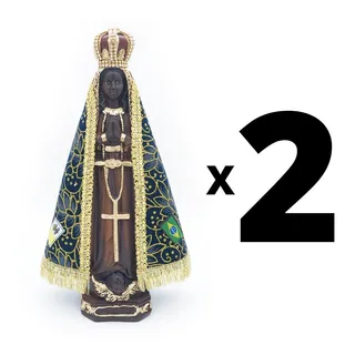 Kit 2 Nossa Senhora De Aparecida Imagem 32 Cm Gesso Atacado Kit 2 Nossa Senhora De Aparecida Imagem 32 Cm Gesso Atacado