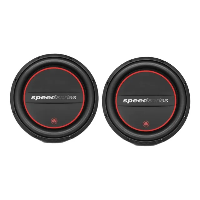 Par De Woofer Plano Db Drive 12 Spf12d4 Doble Bobina Potente Color Negro