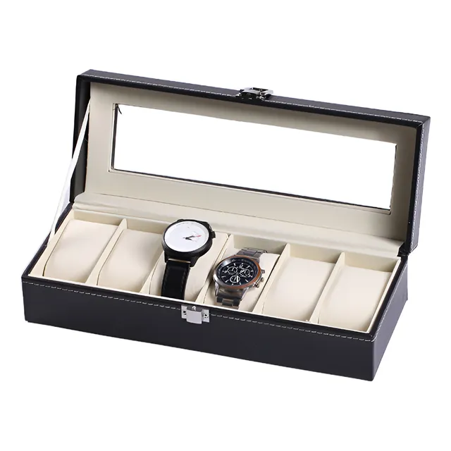 Porta Relojes Organizador 6 Unidades Reloj Unisex Elegante