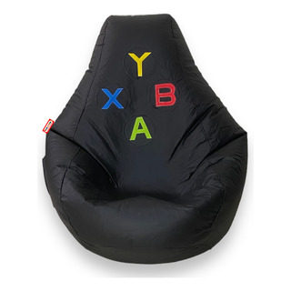 Sillon Puff Pera Estandar Gamer Con Botones De Xbox Sillon Puff Pera Estandar Gamer Con Botones De Xbox