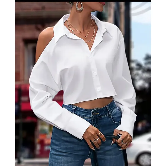 Blusa Camisa Temu Casual Mujer Manga Corta Primavera