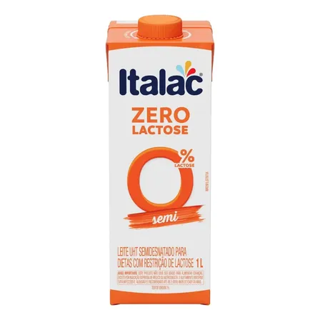 Leite Uht Semidesnatado Zero Lactose Italac Edge 1l