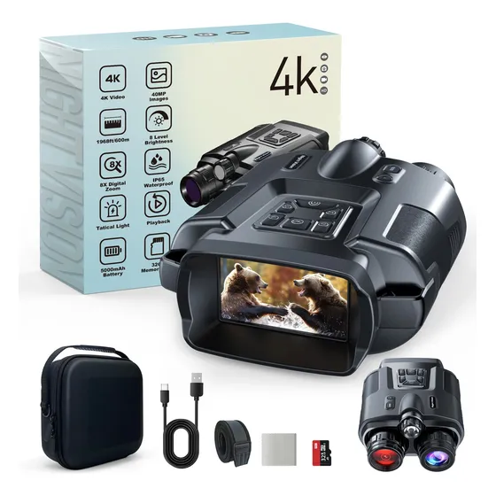 Miralejos Vinoculares Visión Nocturna 3 In Lcd Con 32gb