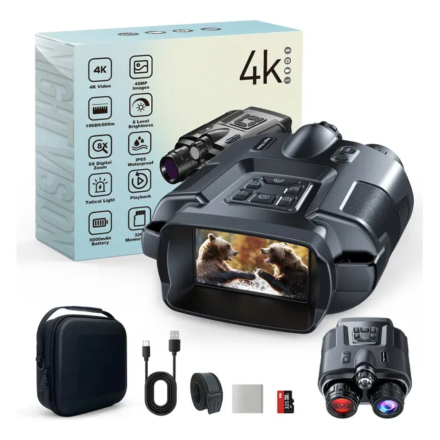 Miralejos Vinoculares Visión Nocturna 3 In Lcd Con 32gb