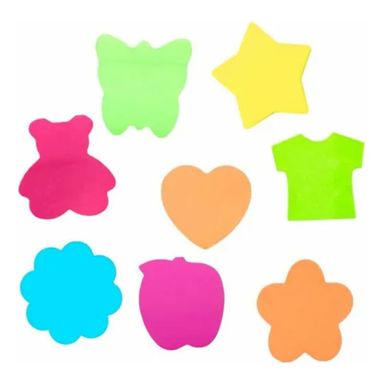 500 Notas Adhesivas Figuras Mixtas Transparente Post It 