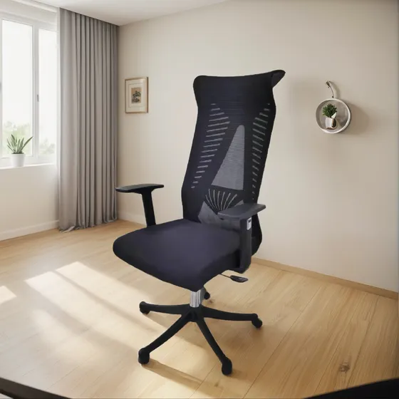 Silla De Oficina En Malla Clay Black