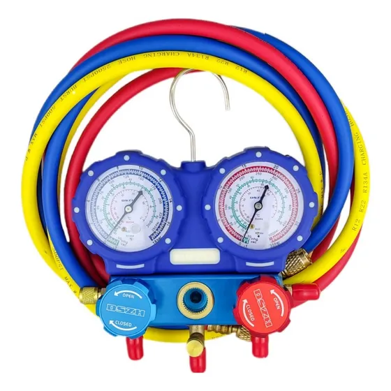 Manifold Com Mangueiras De 1,5m P/ Gases R12 R22 R134a R404a