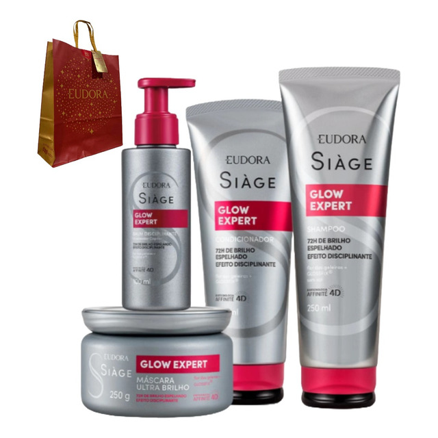 Kit Siage Glow Expert Shampoo+condicionador+mĂĄscara+leav-in Kit Siage Glow Expert Shampoo+condicionador+mĂĄscara+leav-in