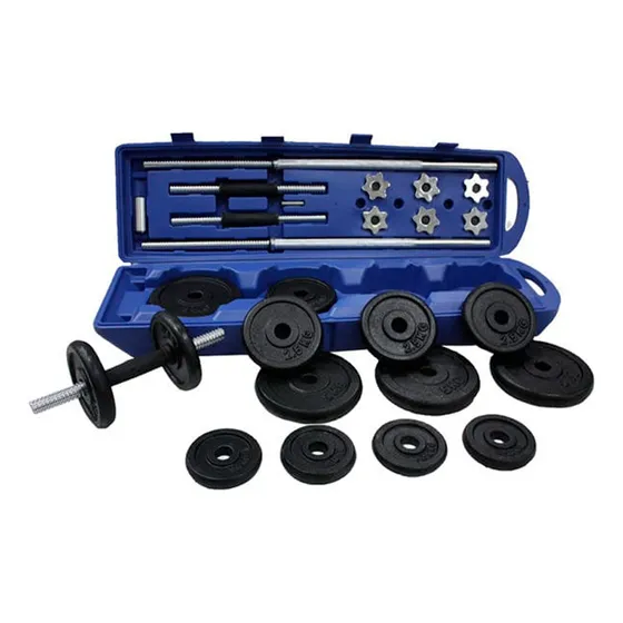 Pesas Discos Set 50kg Mancuernas Barra Sportfitness Gimnasio