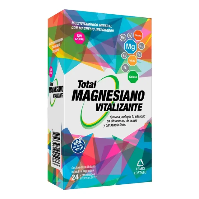 Total Magnesiano Vitalizante 24 Comprimidos Efervescentes Sabor Sin sabor