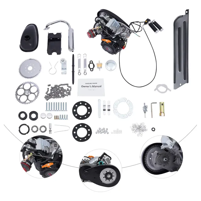 Kit Motor Bicicleta 100 Cc Motorizada 4 Tiempo Gasolina Moto