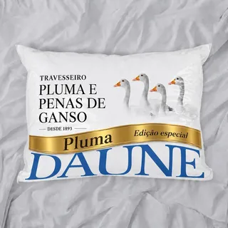 Travesseiro Especial Pluma Pena De Ganso 50x70 Antialégico Branco