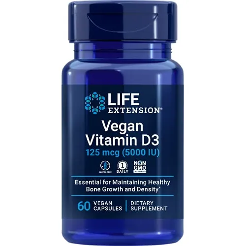 Extensión De La Vida Vitamina Vegana D3, Salud J36nc