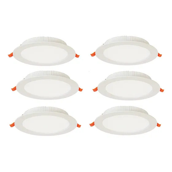 Pack 8x: Empotrado Led 12w De Aluminio Para Bote O Plafón Estructura Blanco Cálido 3000k