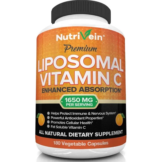 Liposomal Vitamina C 1650 Mg 180 Cáps Alta AbsorcioN Nutrivein