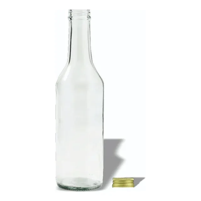 10 Garrafas Vidro Vintage Para Suco 300ml Tampa Alumínio