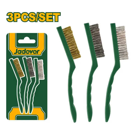 Set Cepillos Metal Cerdas Alambre 3piezas Nuevo Suave Y Duro