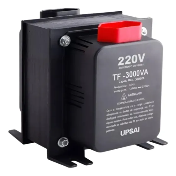 Transformador Upsai Bivolt 3000va Com Sensor Térmico