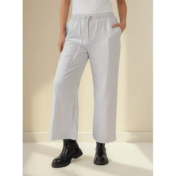Pantalon Ancho Suelto Tela Liviana Con Elastico Talles