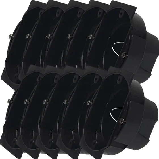 Caixa Tomada 4x2 Drywall De Embutir Jogo 10 Peças
