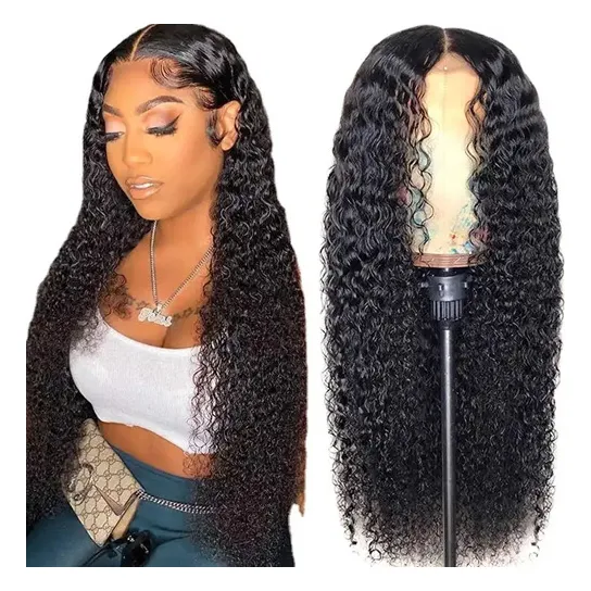 Lace Wig Cacheada Ondulada Identico Ao Cabelo Humano Fibra