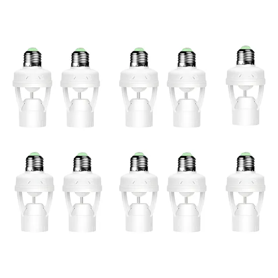 Kit 10 Sensor De Presença Lâmpada Com Fotocélula Soquete E27