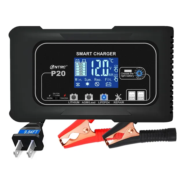 Cargador De Batería 12v/20a Para Lifepo4, Agm, Plomo Ácida