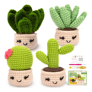 Kit De Crochet Para Principiantes Kit De Crochet De 4 Sucule Kit De Crochet Para Principiantes Kit De Crochet De 4 Sucule