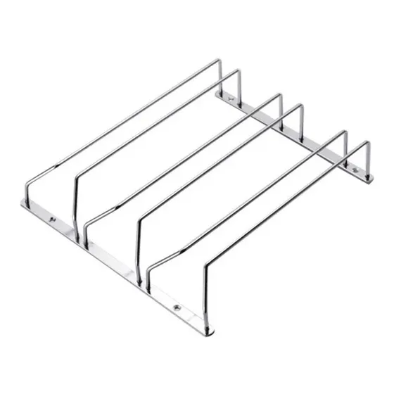 Porta Copas Triple Cromado Para Muebles Accesorios Cocina 