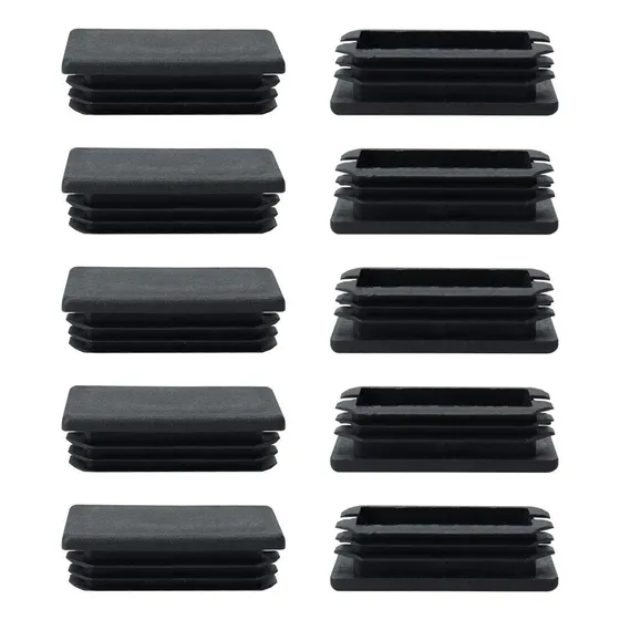 10 Unids Tubos Plásticos Rectangulares 1.181x2.362pulgadas P