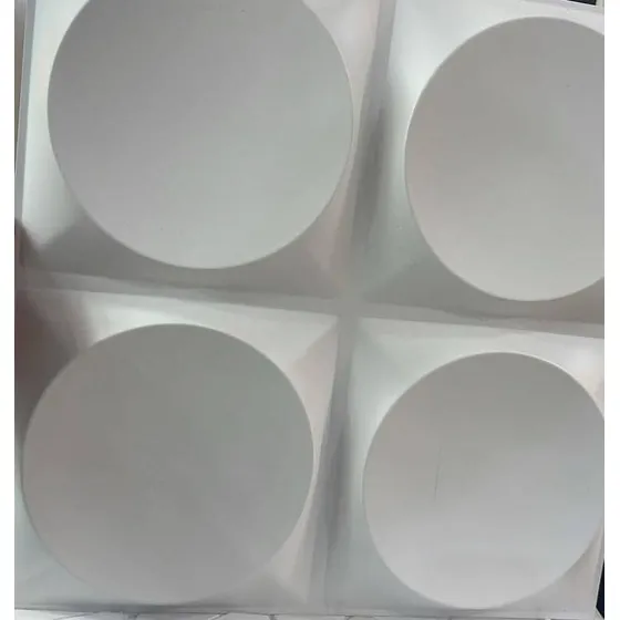 Panel Pvc 3d 50x50  Blanco Redondo