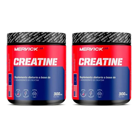 Creatina Monohydrate Mervick Lab 2 Un X 300 Gr Sabor Sin Sabor