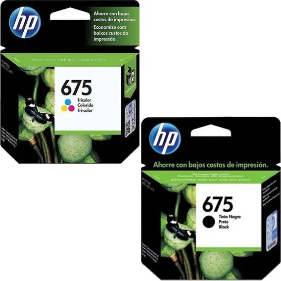 Cartuchos Hp 675 Negro Y 675 Color Originales