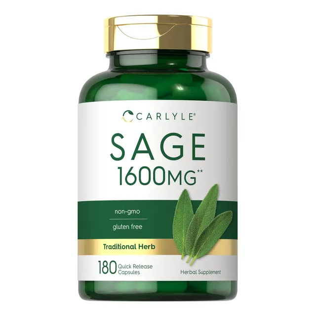 Suplemento Carlyle Sage 1600 Mg 180 Cápsulas De Alta Potenci