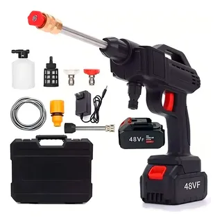 Pistola Inalámbrica Alta Presión Tecnopro Negro Para Lavar Coches